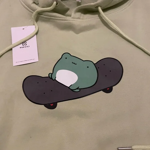 Green Frog Skateboard Hoodie - Picture 3 of 6